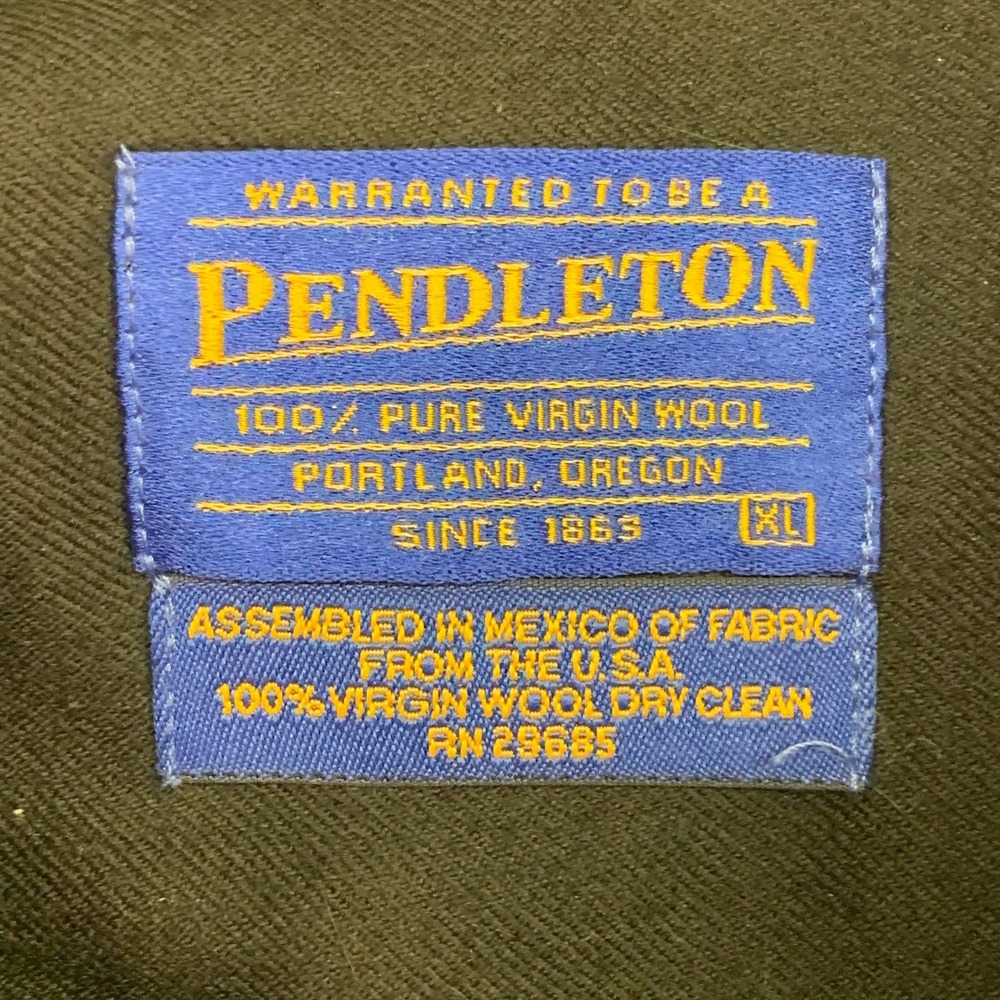Pendleton‎ Men's Pendleton Whisky Vintage Wool Long Sleeve Button Up Shirt SZ XL - Picture 10 of 14